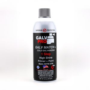 Galv-Match-Plus™ (69% Zinc) | GMP-100 | 12-12.5oz cans per case | Covers up to 40 SF | ASTM A780-09 <span class="bold-desc">Matches Hot Dip</span>